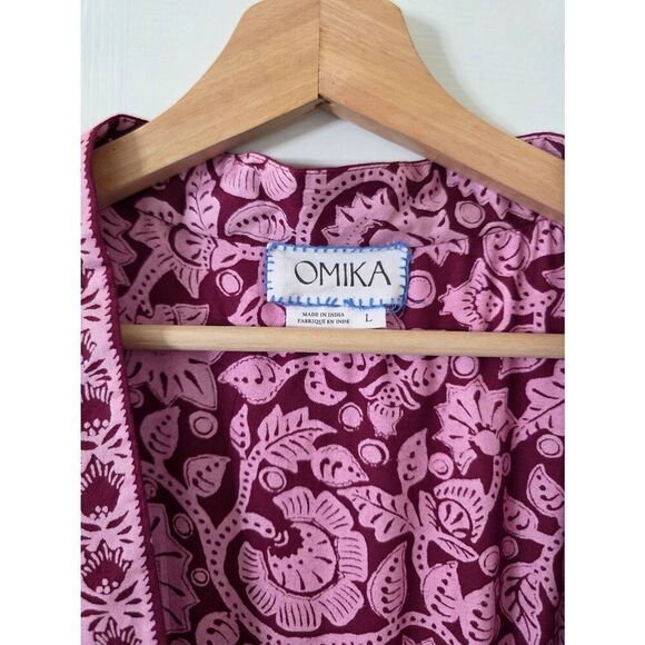 Omika Long-Sleeve Wrap Mini Dress L NWOT - Picture 8 of 11